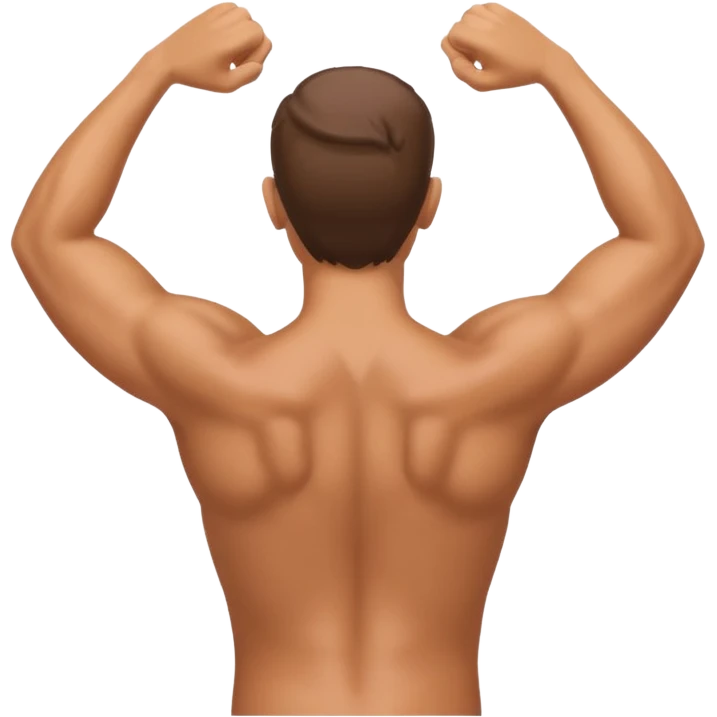performing back and shoulders exercise emoji