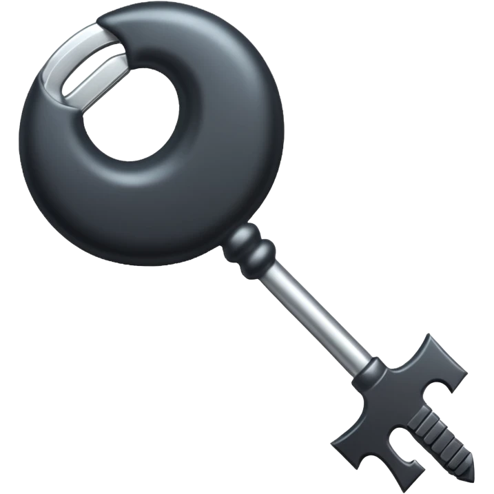 iOS emoji, minimal dark key, flat, fantasy item emoji
