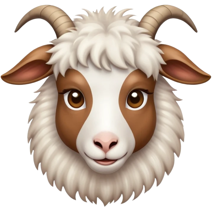 Goat with eyelashes emoji