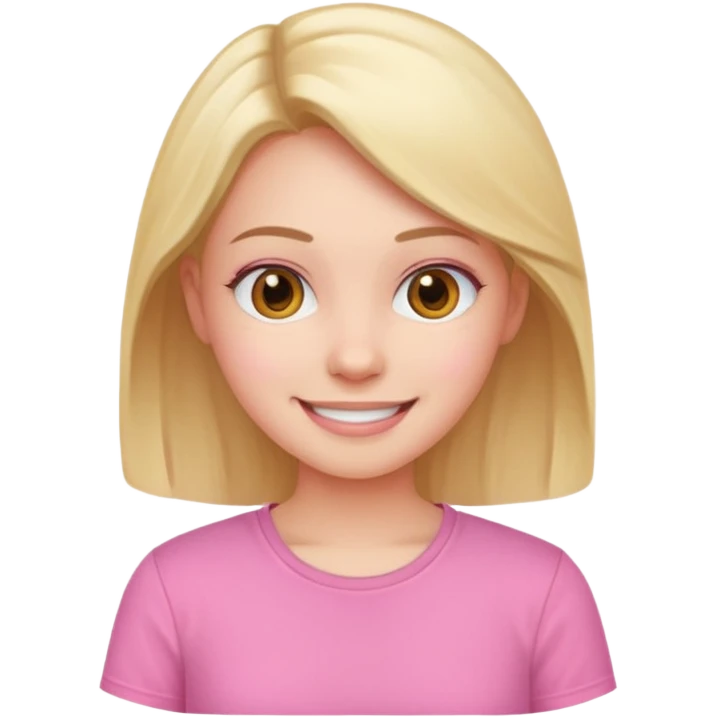 smiling girl in pink shirt emoji