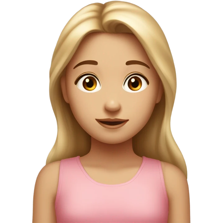 Girl blushing emoji