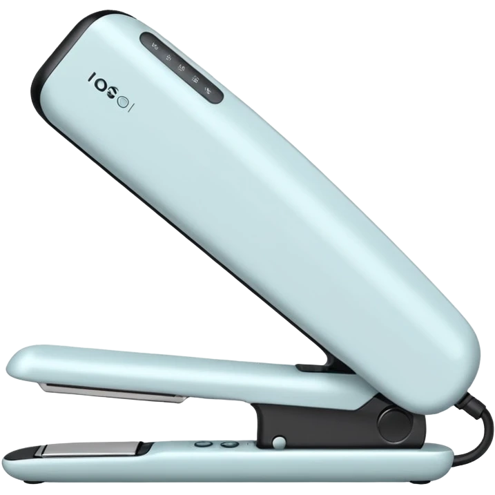 open pastel white hair straightener emoji