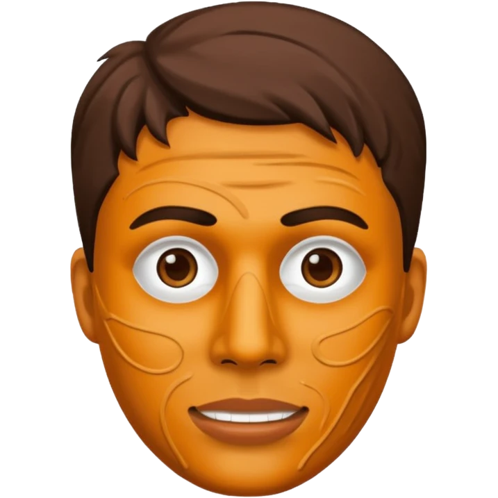 man with clay face mask emoji