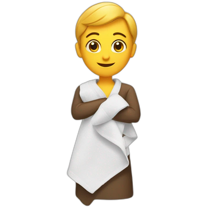 émogie avec serviette emoji