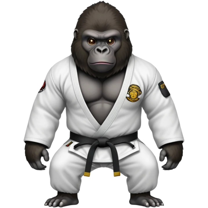 Gorilla wearing a jiu jitsu gi emoji