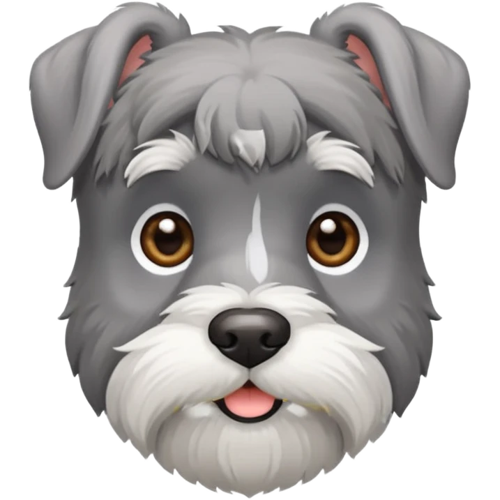 Schauzer mini gris perro emoji