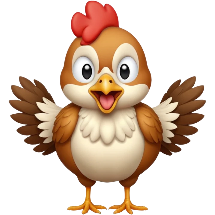 Chicken screaming emoji