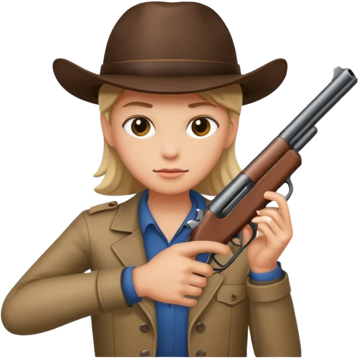 As un emoji con pistola en la mano emoji