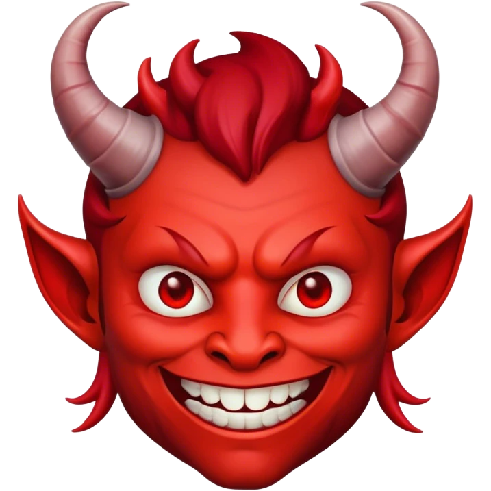 a devil looking down smiling emoji