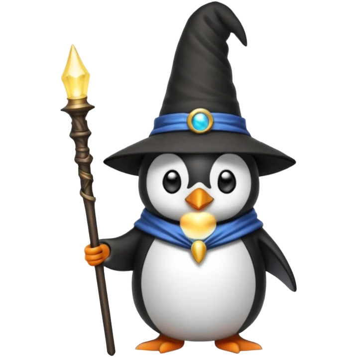 Penguin Wizard emoji