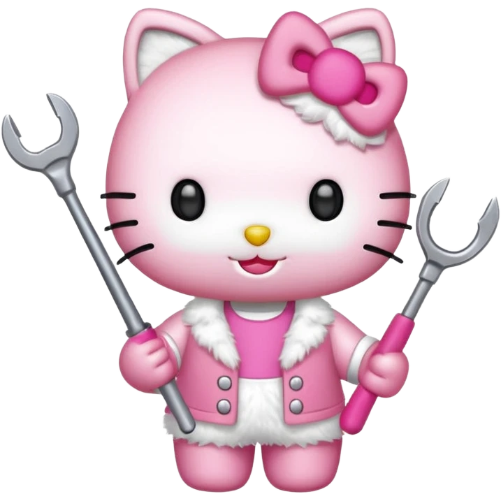 hello kitty with tools emoji