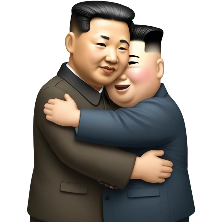 Xi Jin ping hugging Kim jong un emoji