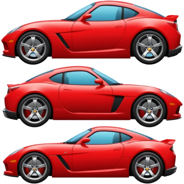 modern car horizontal red emoji