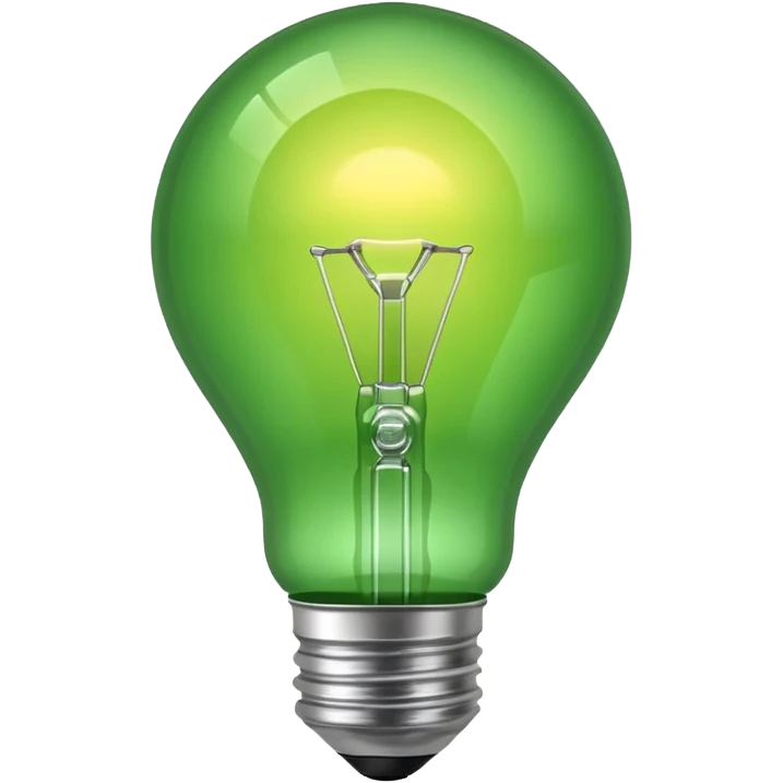 Green lightbulb emoji