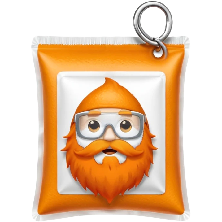 a teabag with orange beard emoji