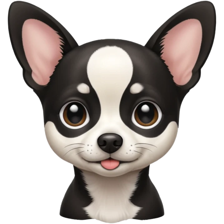 Black and white chihuahua emoji