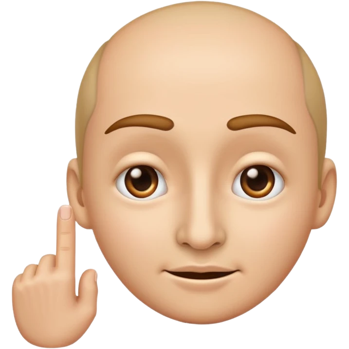 A classic emoji nose, no face, with a pointer finger touching the tip of it emoji