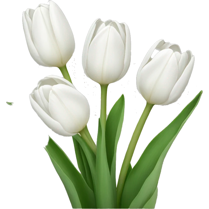 white tulips  emoji