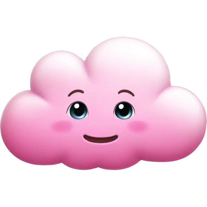 cute pink cloud  emoji