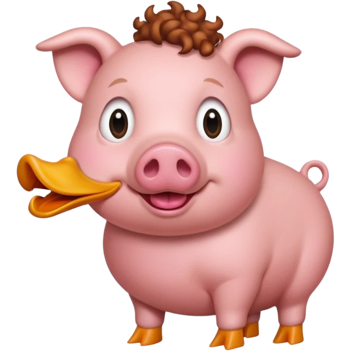 Schwein mit entenschnabel emoji