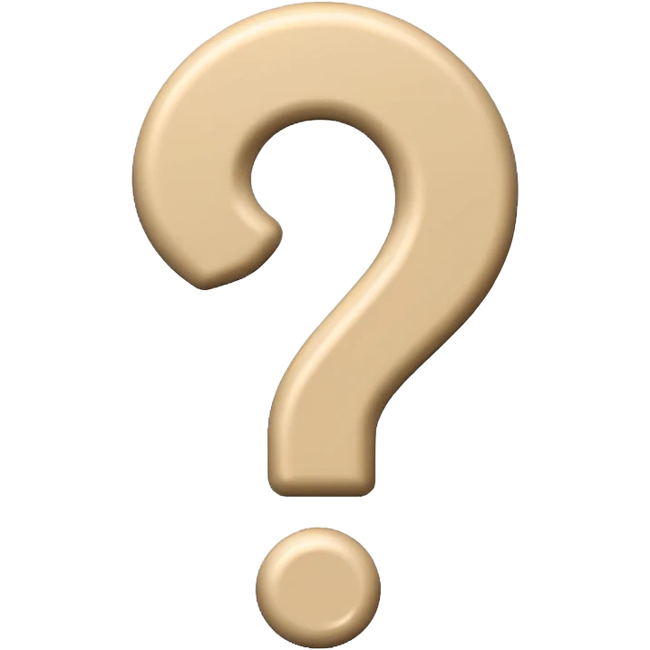beige "?" emoji
