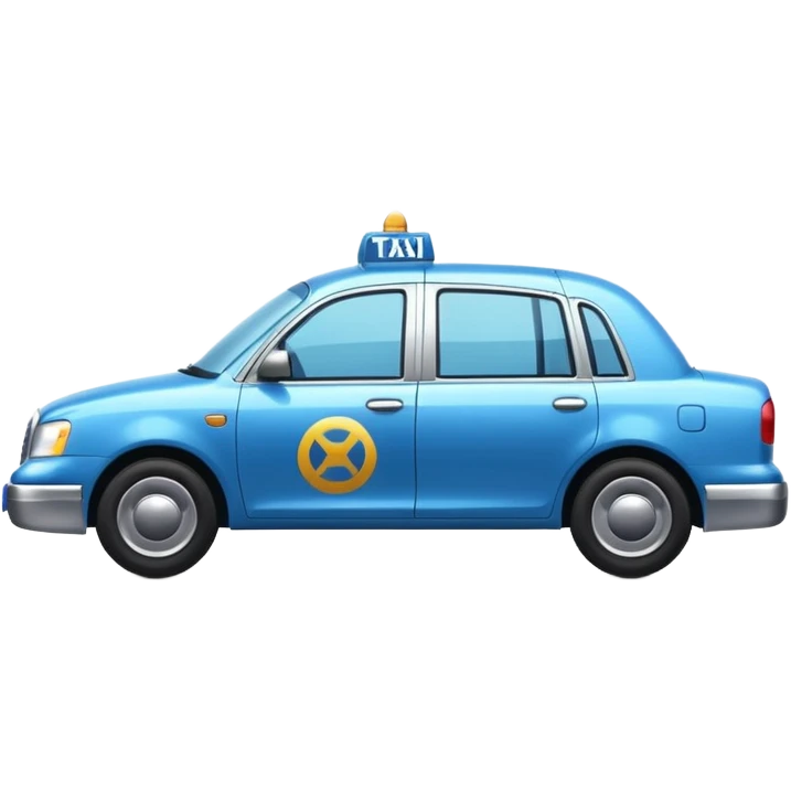 blue taxi emoji