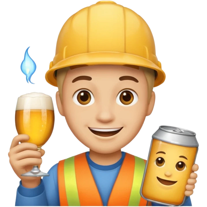 Smiling face holding bere emoji