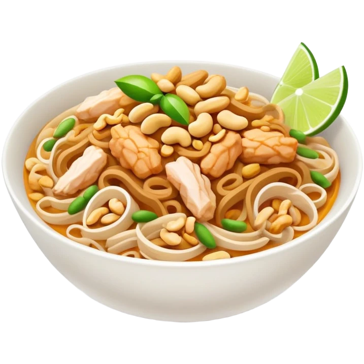 Simple Pad Thai chicken emoji