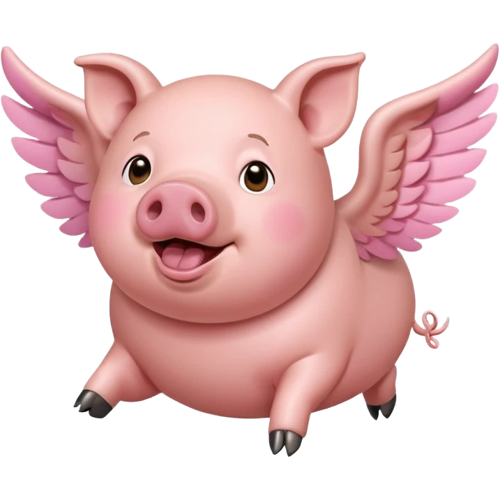 Pig flying  emoji