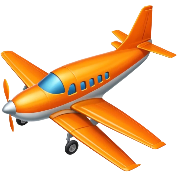Orange plane rising to the right side emoji