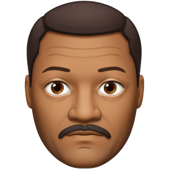 Lawrence Fishburne with dark brown hair and thin mustache  emoji
