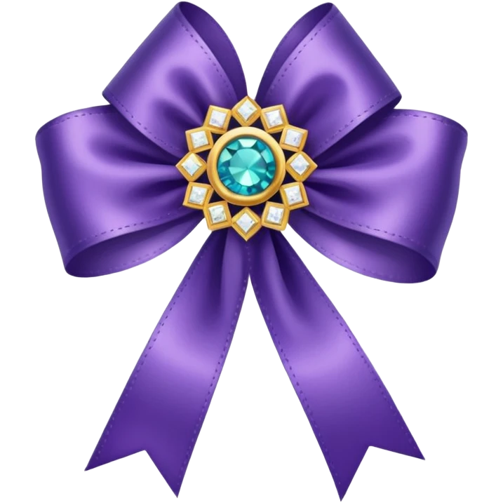 violet ribbon with jewelry emoji