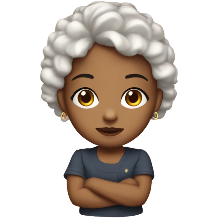 Bebé nena con rulos emoji
