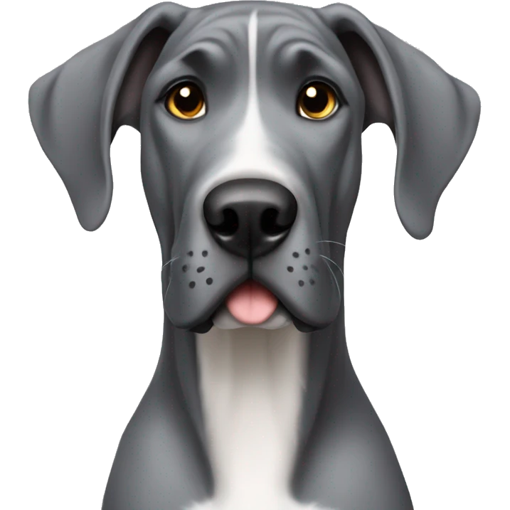 Gray Great Dane emoji