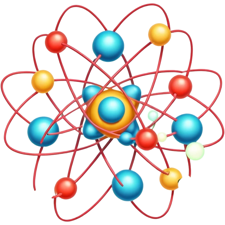 atom with electron shells showing valency electrons emoji