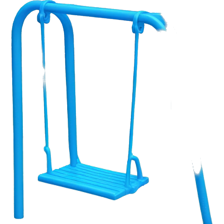 Blue plastic Playground swing emoji
