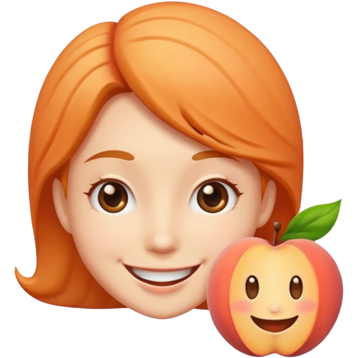 خنده و هلو emoji