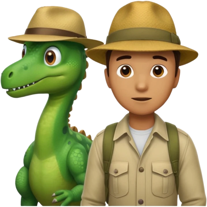Man with dinosaur  emoji