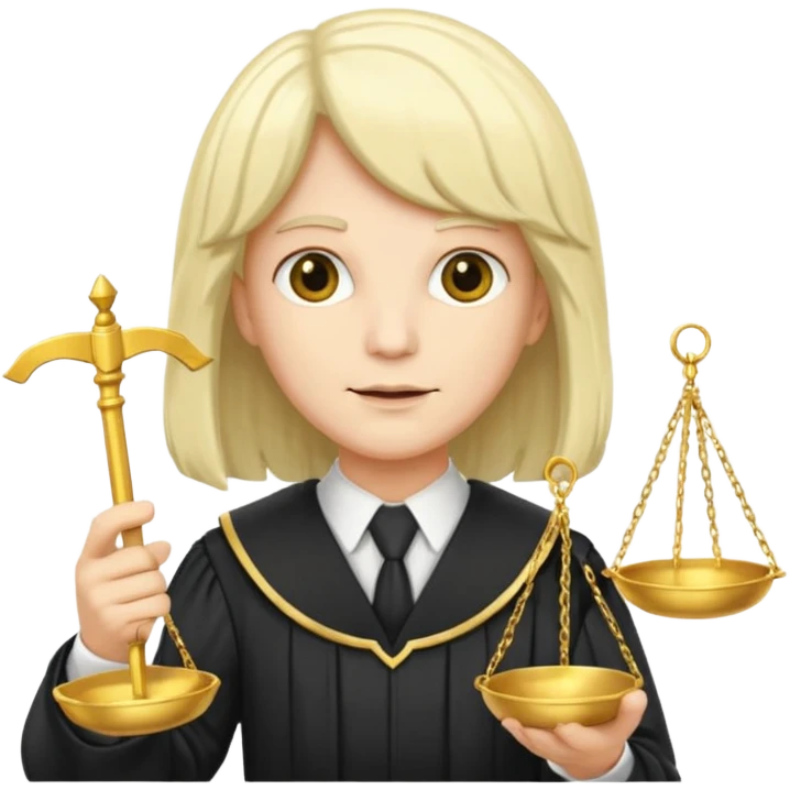 Fancy judge with golden scales emoji
