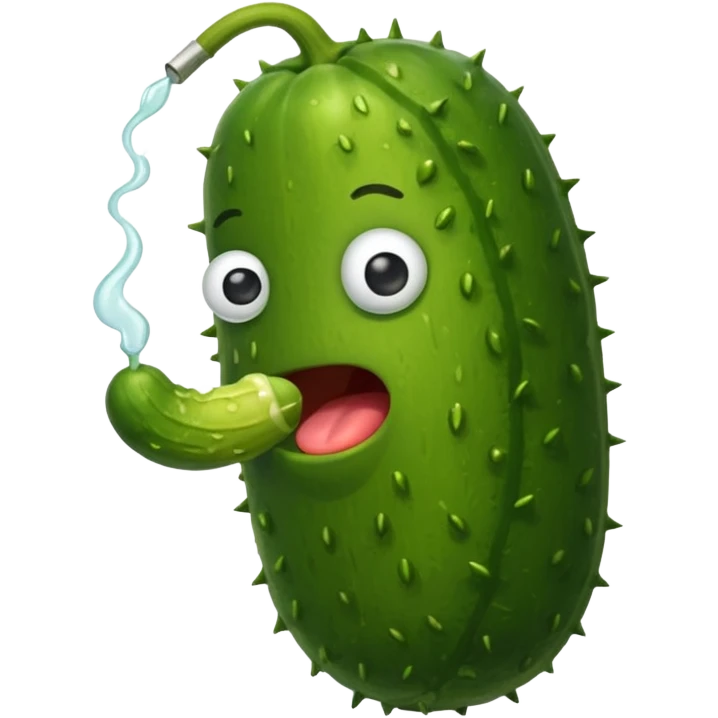 Pickle snorting a line  emoji