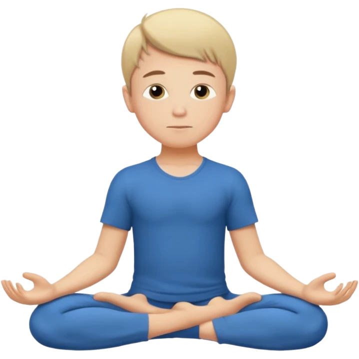 boy yoga pose emoji
