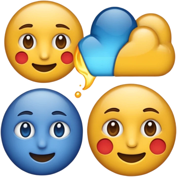 синий блеск без лица emoji