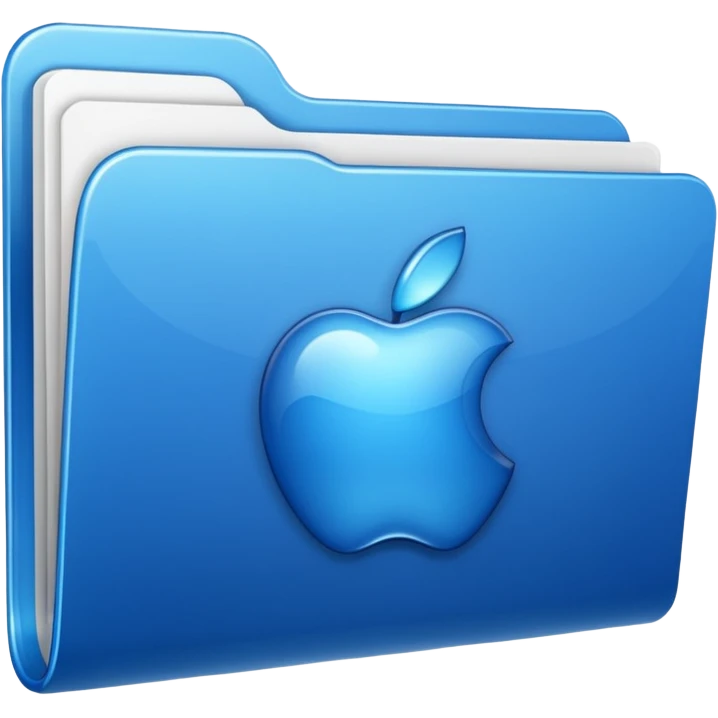 Make a blue viral apple folder emoji