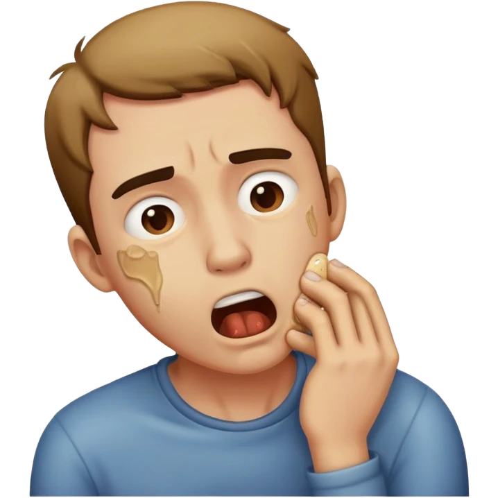 Guy choking himself  emoji