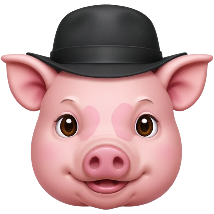 pig wear hat emoji