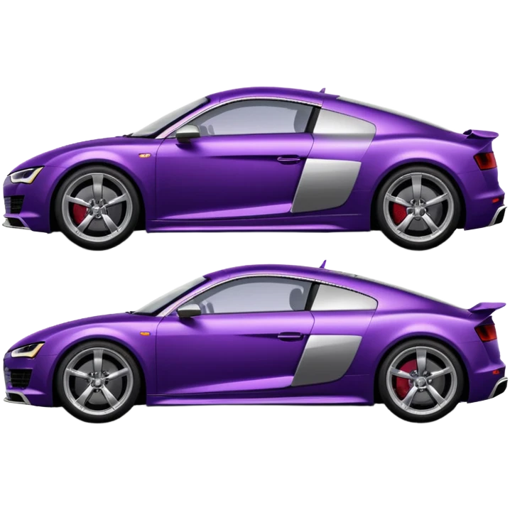 dark purple Audi sports car side view emoji