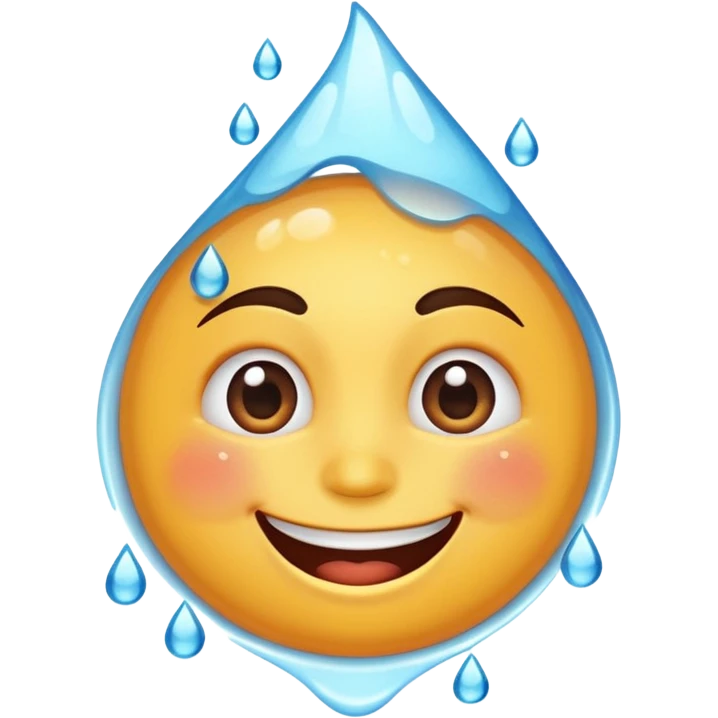 Happyface also sweating emoji