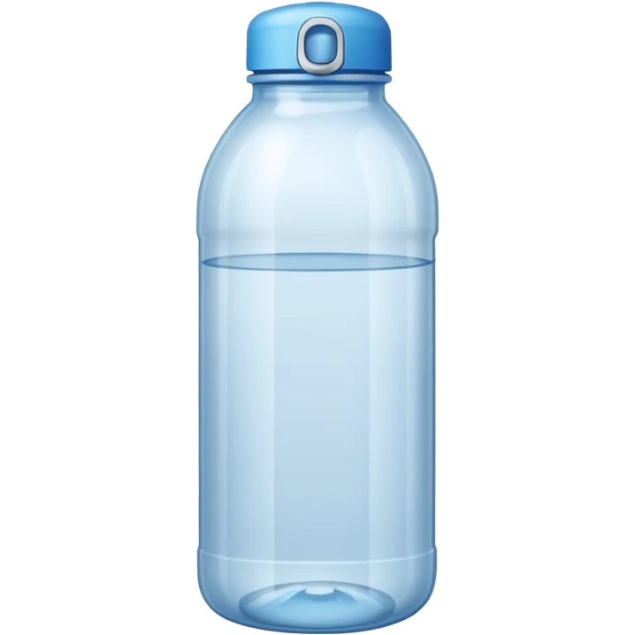 une bouteille en plastique dechet vide , bouteille d'eau emoji