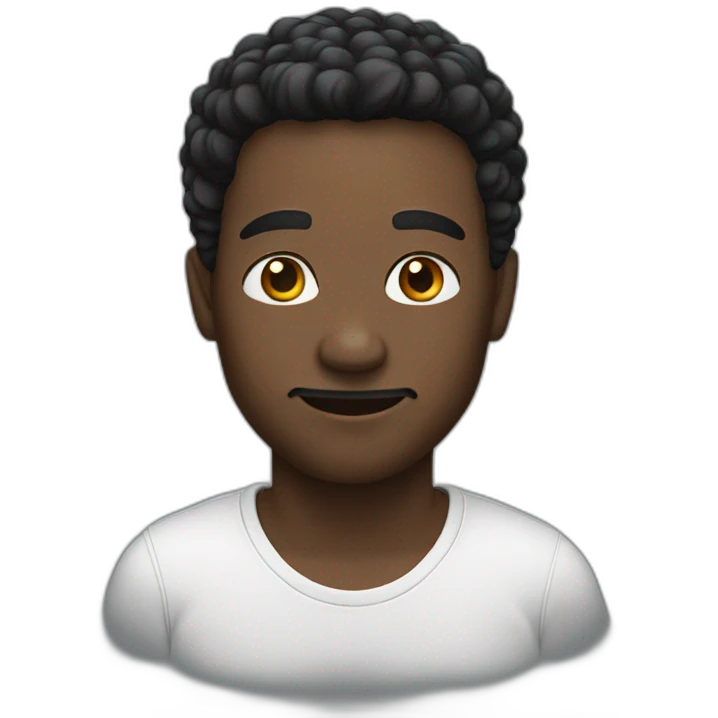 White and black man emoji