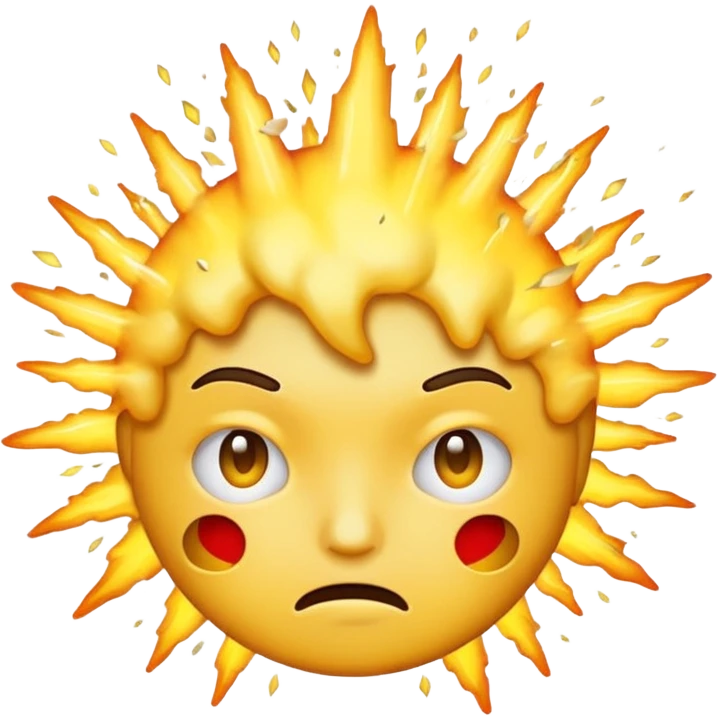 Plain face emoji with a exploding mind emoji